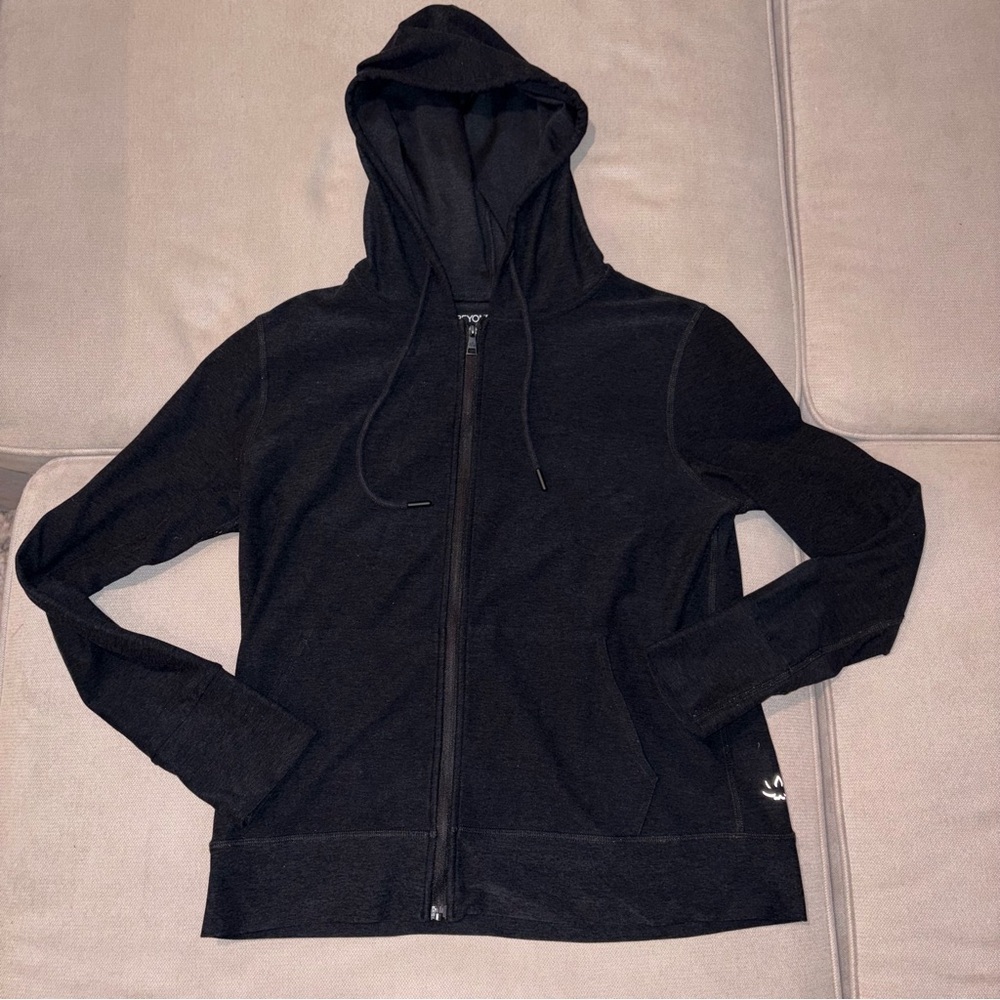 Beyond Yoga Black Spacedye Zipper Hoodie
